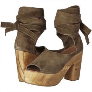 Free People Suede, Tie-Up Heels